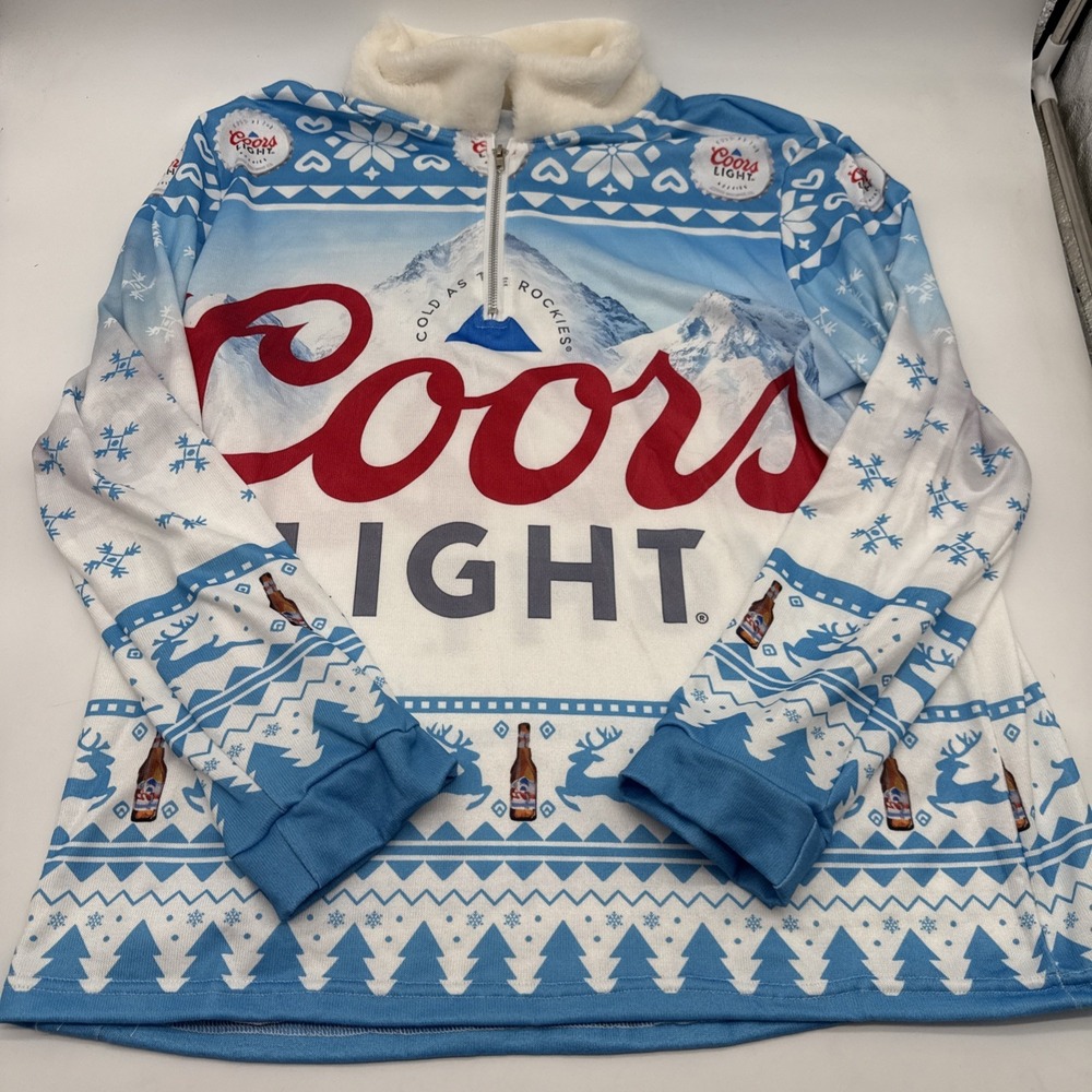 Vintage Coors Light Lightweight Quarter Zip Jacket (Read Description for Size)